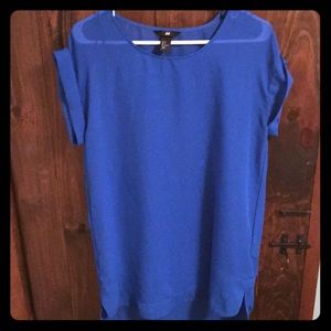 H&M Sheer Blue Top size 6